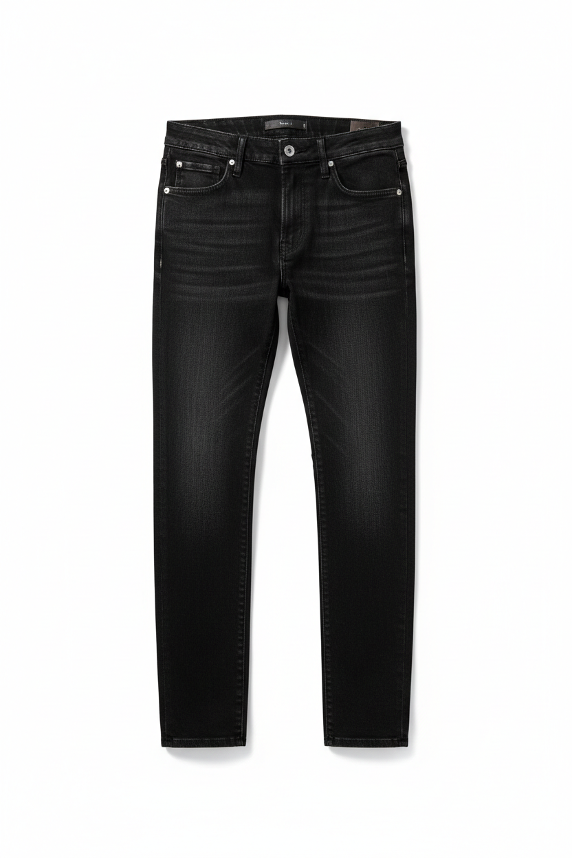Black Tapered Jeans