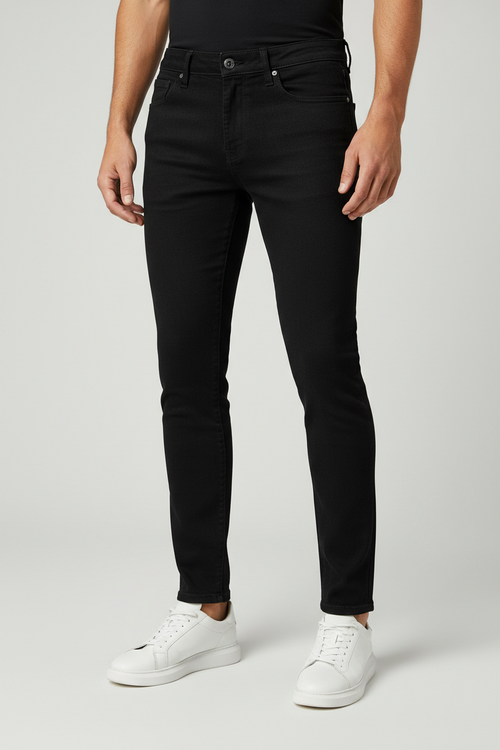 Black Tapered Jeans