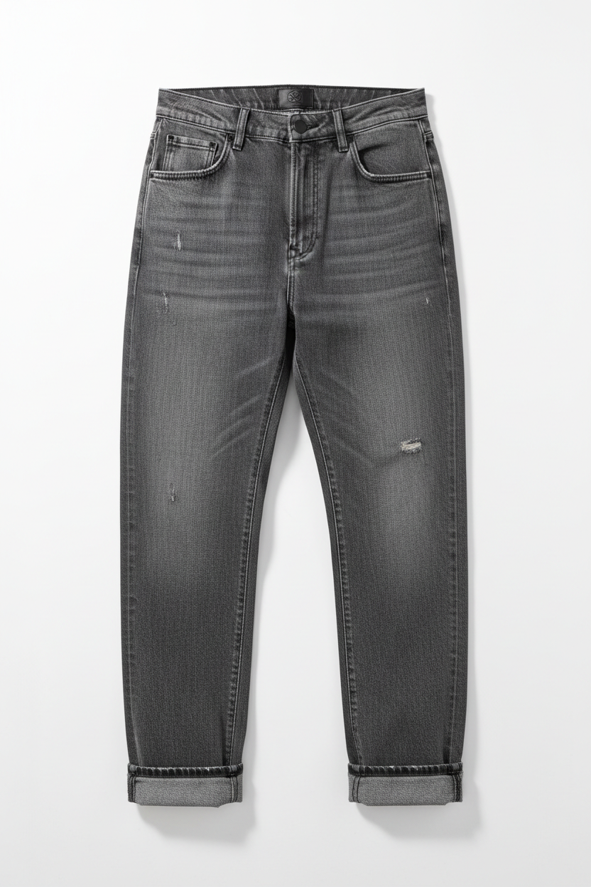 Skinny Half Gray Jeans