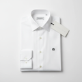 Vertex Slim Fit White Dress Shirt flat lay