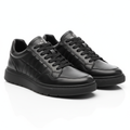Vertex Street Black Leather Sneaker product photo