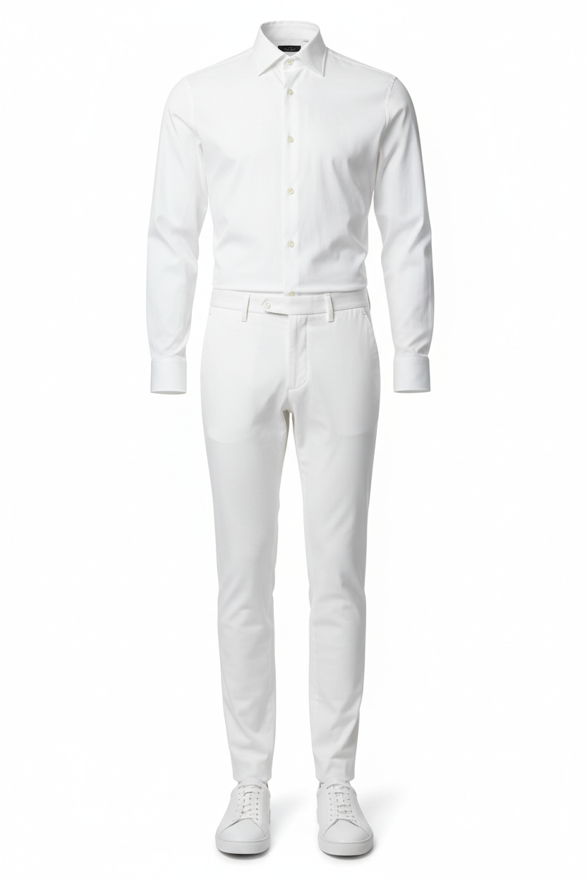 Shirt, Pant & Shoes Pack – White