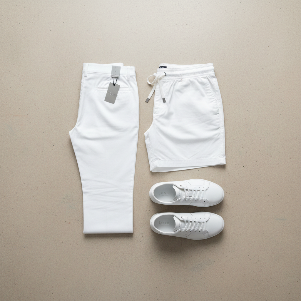 Shirt, Pant & Shoes Pack – White